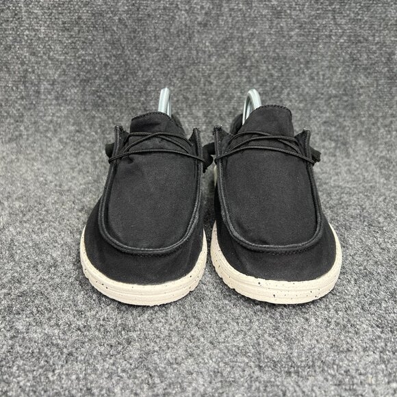Hey Dude Wendy Shoes Women's Size 10 Black Canvas Slip On Comfort Loafer Sneaker - Picture 2 of 11